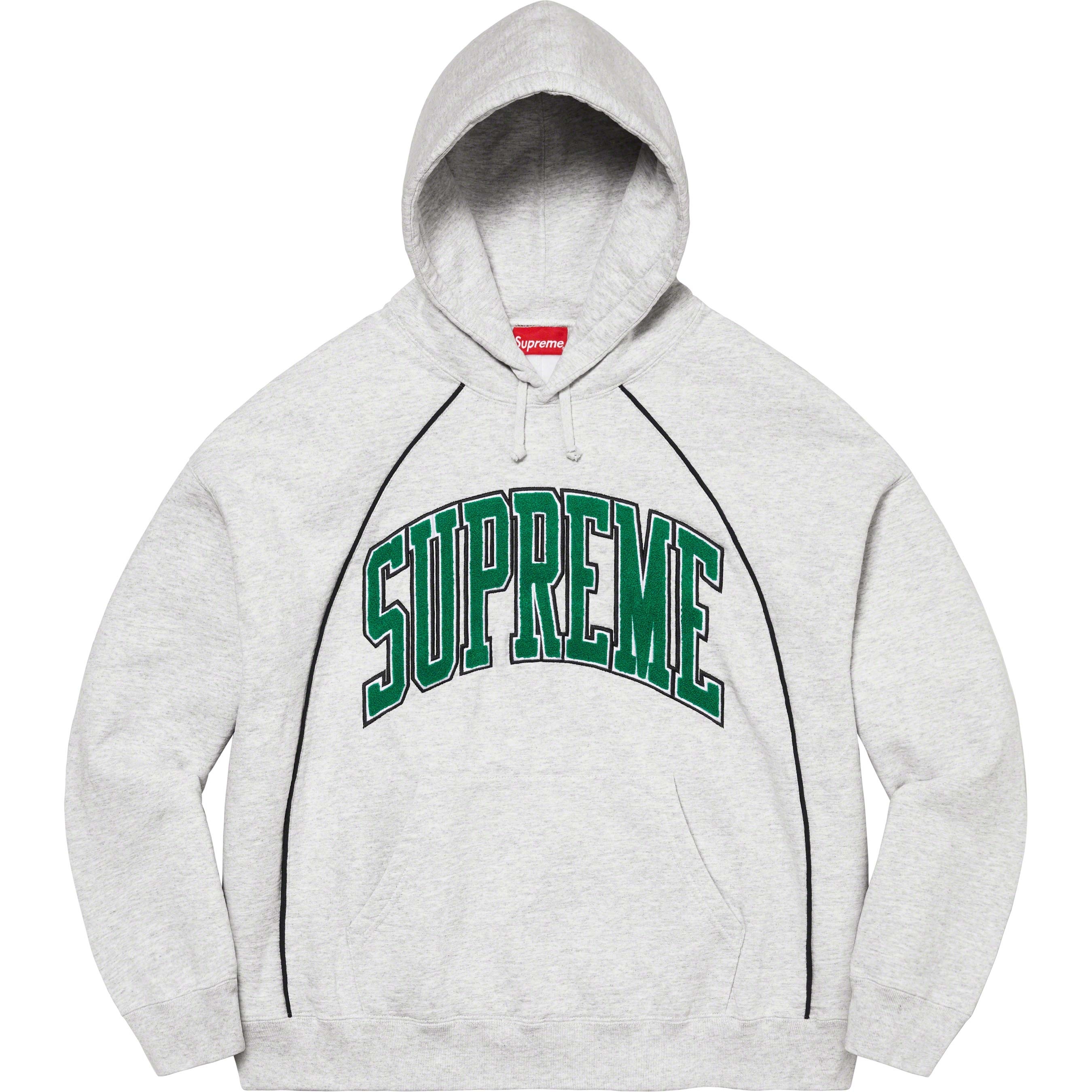 Boxy Piping Arc Hooded Sweatshirt view 6